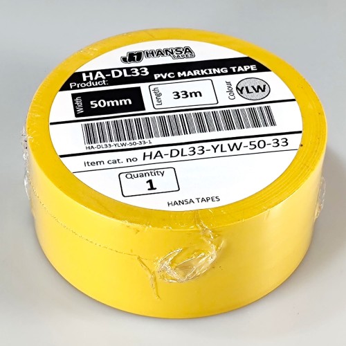 Taśma oznaczeniowa do wyznacznia linii HANSA TAPES DL33 żółta 50mm.jpg