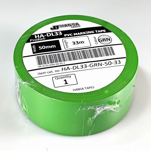 Taśma oznaczeniowa do wyznacznia linii HANSA TAPES DL33 zielona 50m.jpg