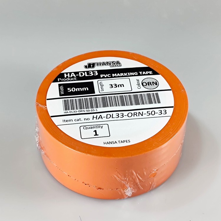 Taśma oznaczeniowa do wyznacznia linii HANSA TAPES DL33 pomarańczowa 50mm.jpg