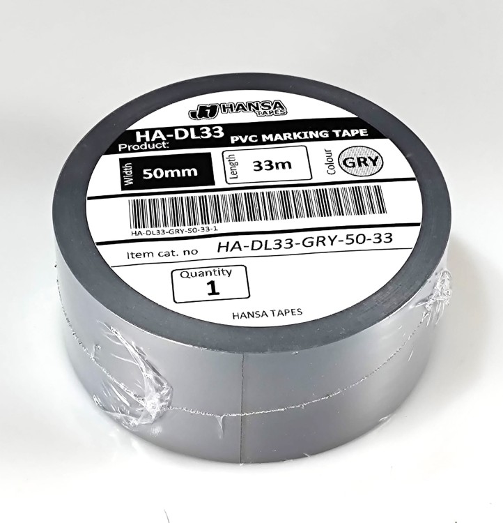Taśma oznaczeniowa do wyznacznia linii HANSA TAPES DL33 szara 50mm.jpg