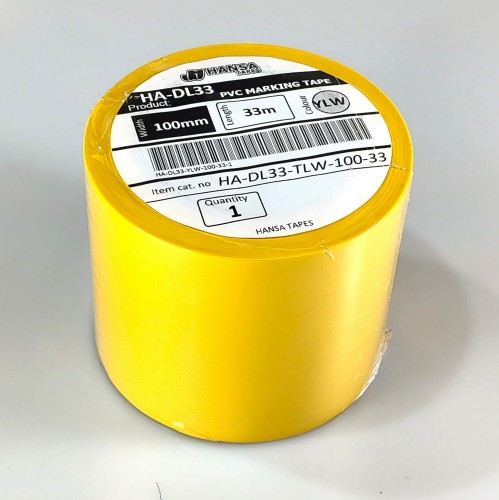 Taśma oznaczeniowa do wyznacznia linii HANSA TAPES DL33 żółta 100mm.jpg