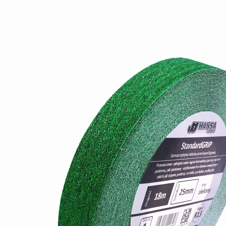 standardgrip zielona 25mm, taśma antyposlizgowa zielona, na schody i podłogi cut.jpg